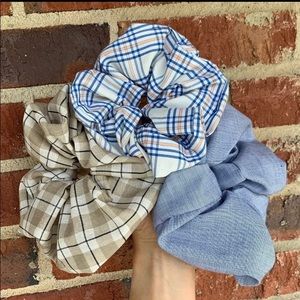 Fashionable Korean-style Scrunchies - 3 pack